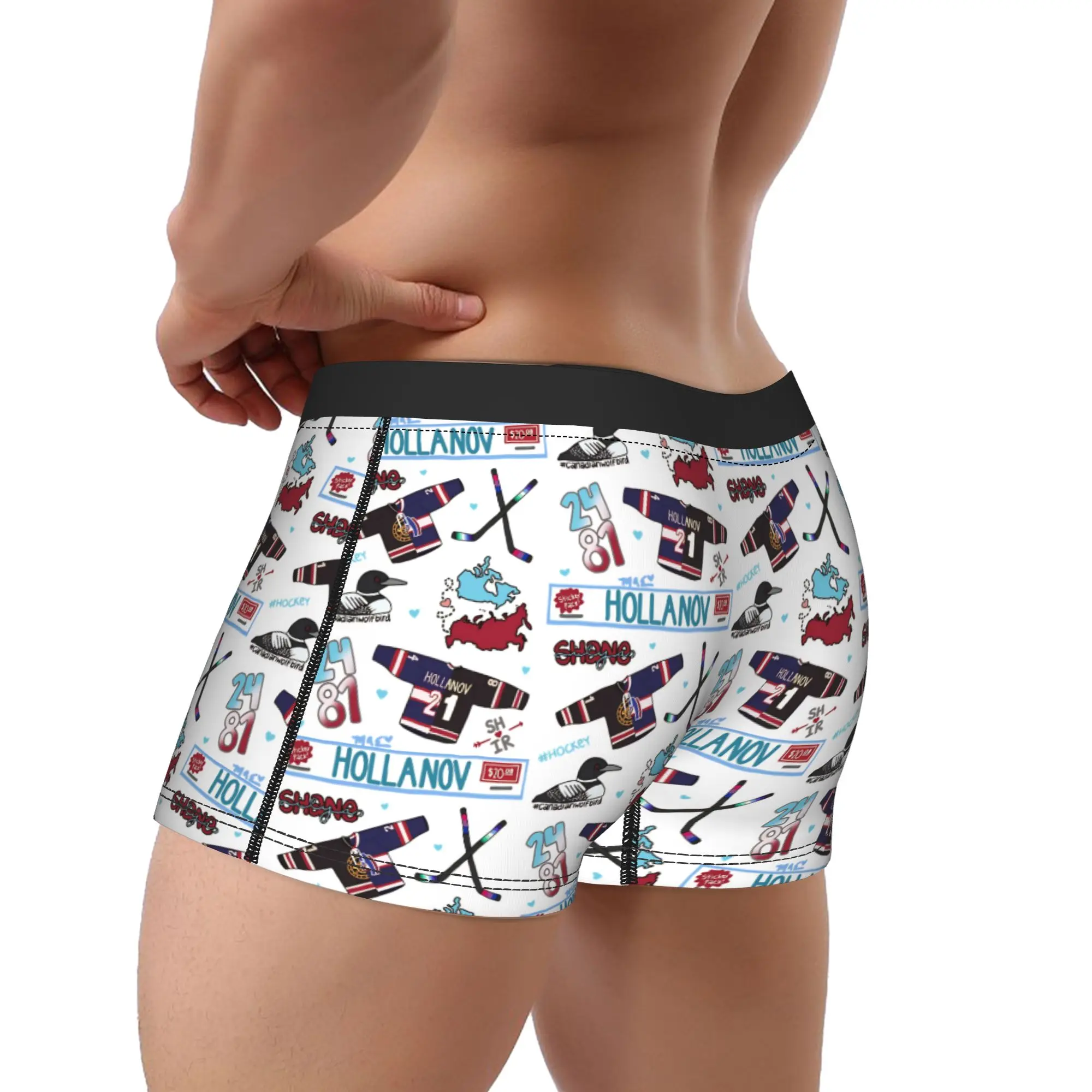 Men's Heated Rivalry Boxer Briefs Shorts Panties Polyester Underwear Shane and Ilya Homme Funny Plus Size Underpants