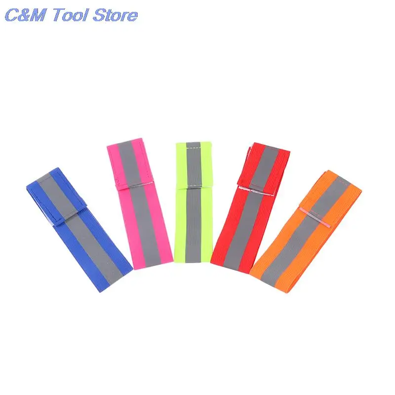 Reflective Bands Elasticated Armband Wristband Ankle Leg Straps Safety Reflector Tape Straps For Night Jogging Walking Biking