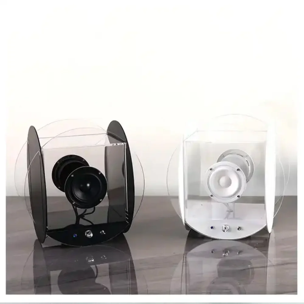 

transparent blue tooth bt speaker 15 inch wireless computer speaker box speakers audio system sound professional music