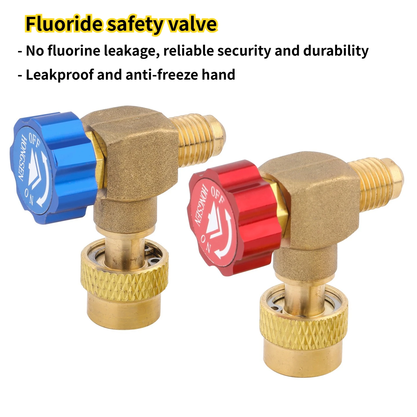 1pcs  Right Angle Copper Air Conditioner Safety Valve R22/32/410 Fluorine Adding Valve Refrigerant Adapter