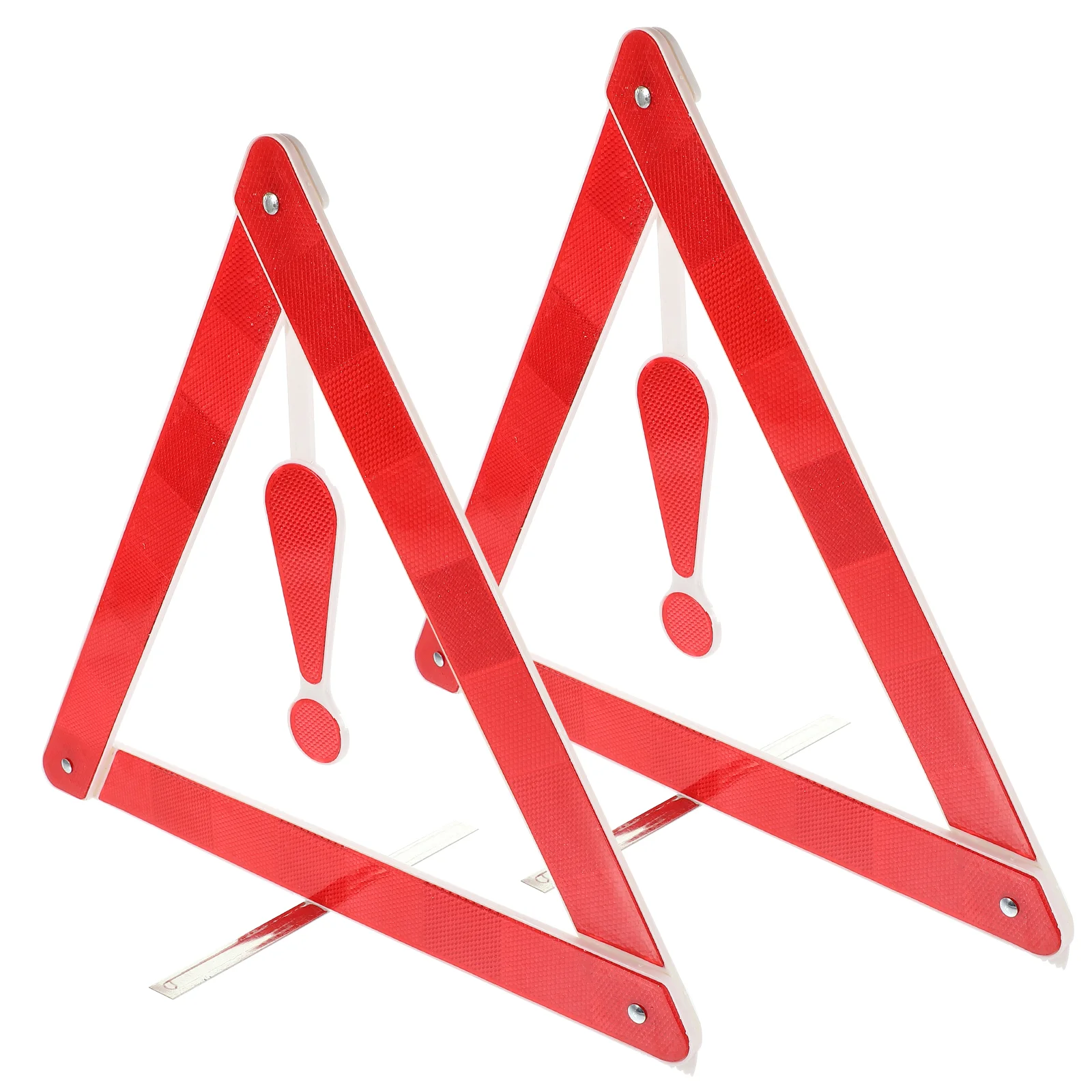 

2 Pcs Warning Sign Emergency Triangle Reflector Car Safety Auto Tripod Road Kit