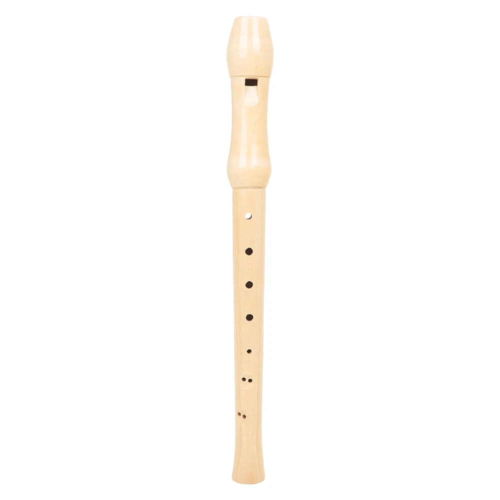 8 Hole Recorder  Wood Color Wood Flute Is Suitable for Children & Adults to Learn Musical Instruments Flute