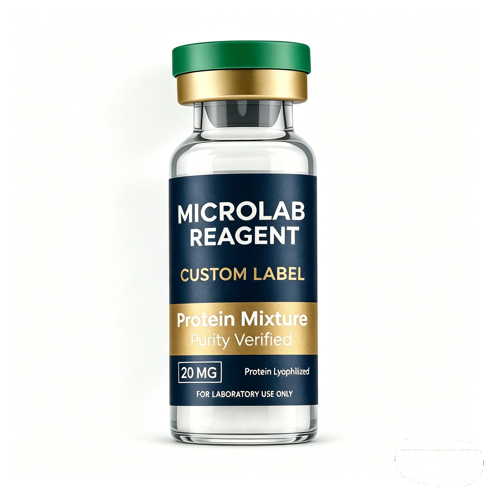 Custom supplement peptide bottle labels for 3ml/5ml, nutrition‑grade stickers with matching single vial boxes