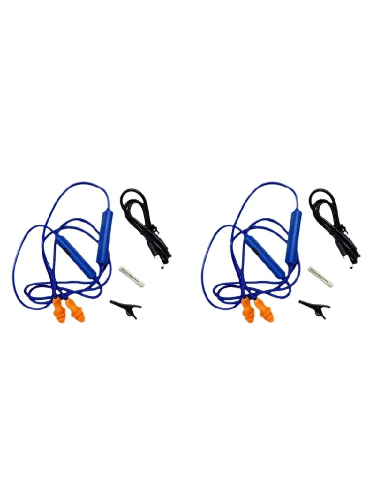 B63B-2X bouchons d'oreille Bluetooth écouteur pour le travail, suppression du bruit, protection auditive, sol de construction, NoAndrPlaces bleu
