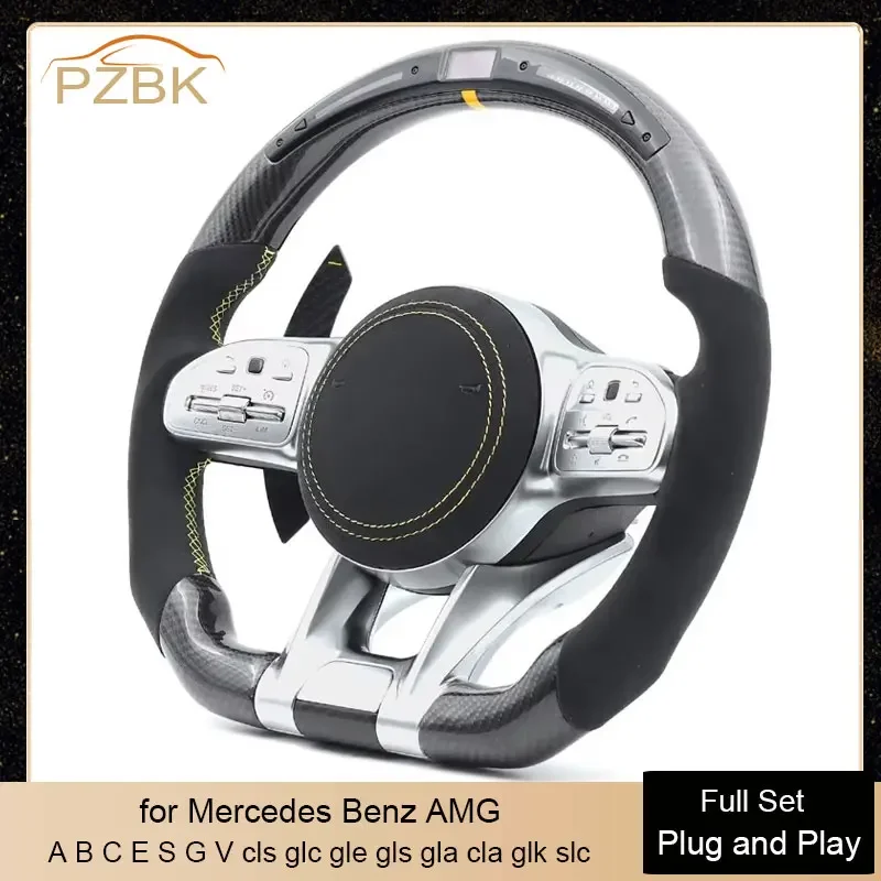 

Carbon LED Style Car Steering Wheel Plug and Play for Mercedes Benz AMG C63 E63 W212 W205 W204 W206 W213 W217 W222 W223 W176