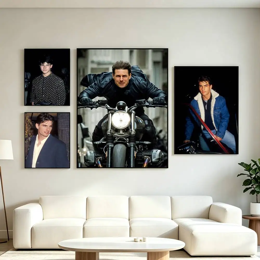 Tom Cruise Poster Waterproof Wall Art Sticker For Bar Living Room Vintage Decor High Quality Print Gift