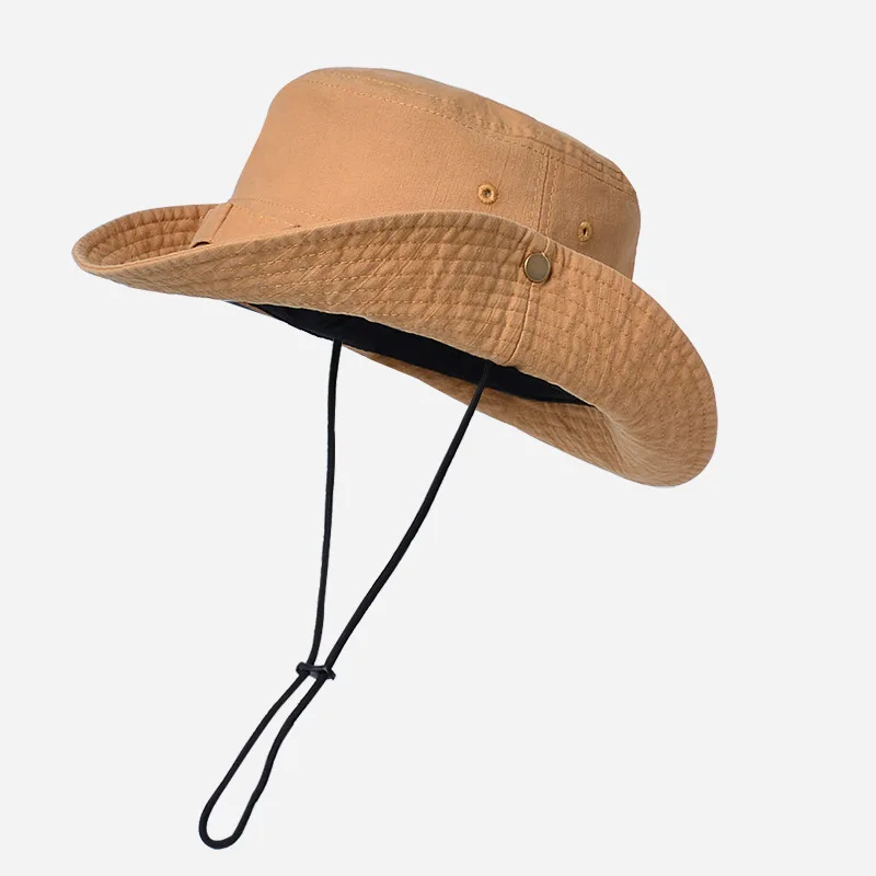 

H112 Summer Cotton Sun Hat Outdoor Mountain Climbing Sun Hat Washed Denim Fisherman Hat Sombrero Pescador Bucket Hats