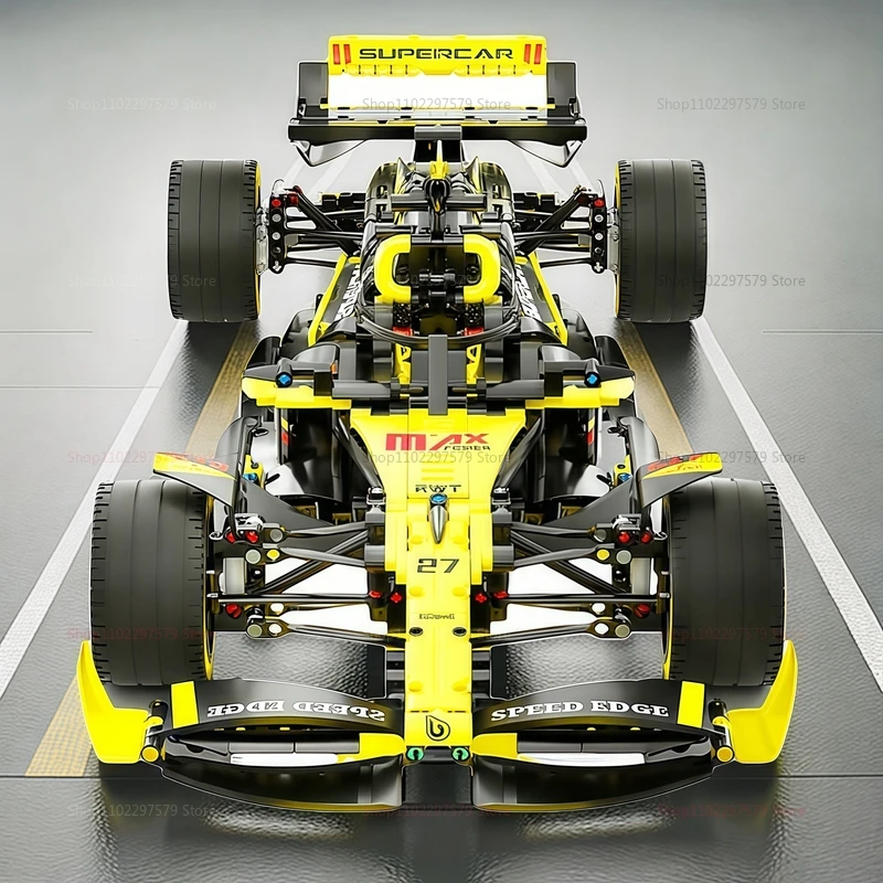 Tecnico 1:8 Formula Racing Car Building Blocks MOC City Speed Racing F1 Modello di veicolo Kit Regalo per bambini Giocattolo educativo