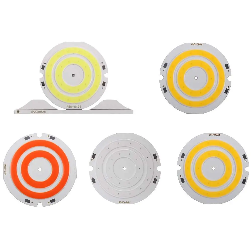 DC 3V 4V runde Cob LED Glühbirne 3,7 V Lampe für DIY Arbeits scheinwerfer Haus Dekor Beleuchtung 50mm Durchmesser kreisförmige Cob Chip kalt weiß LED