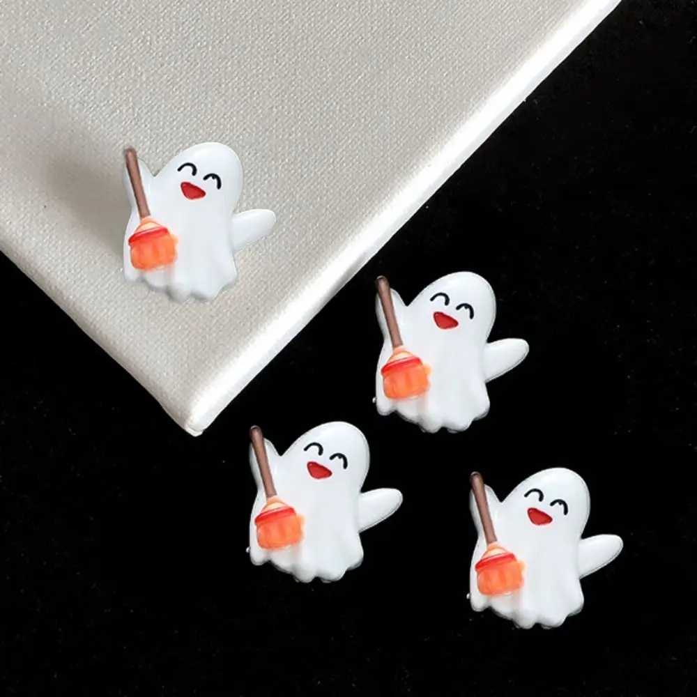 Cute Resin Mini Halloween Ghost Series Flat Back Manicure Parts Embellishments For Hair Bows Accessories