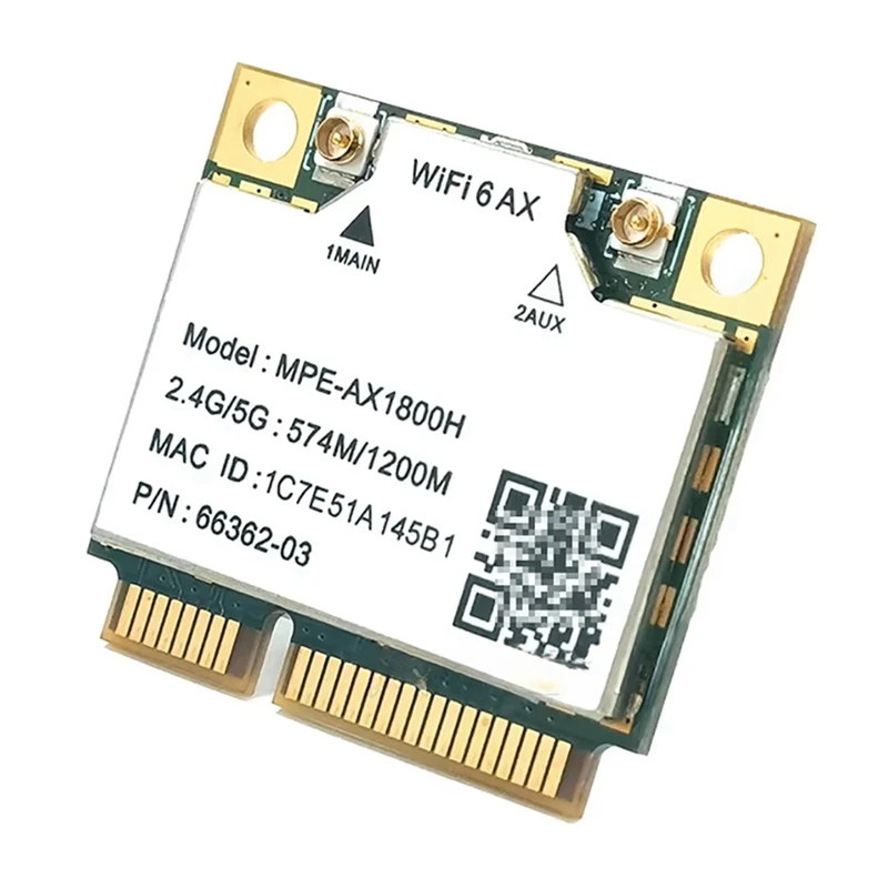 New-MPE-AX1800H Wifi6 MT7921 MINI PCI-E 2.4G/5G 574Mbps/1200Mbps Gigabit Dual Band Internal Wireless Network Card BT5.2