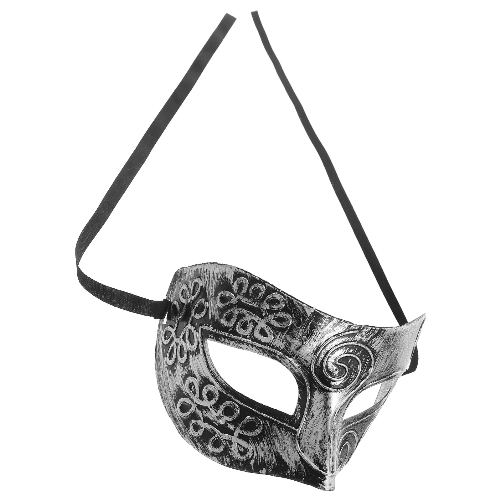 

Museya Men Silver Roman Fighter Masquerade Mask 668x354x314in Halloween Party Costume Accessory Masquerade Mask for Men