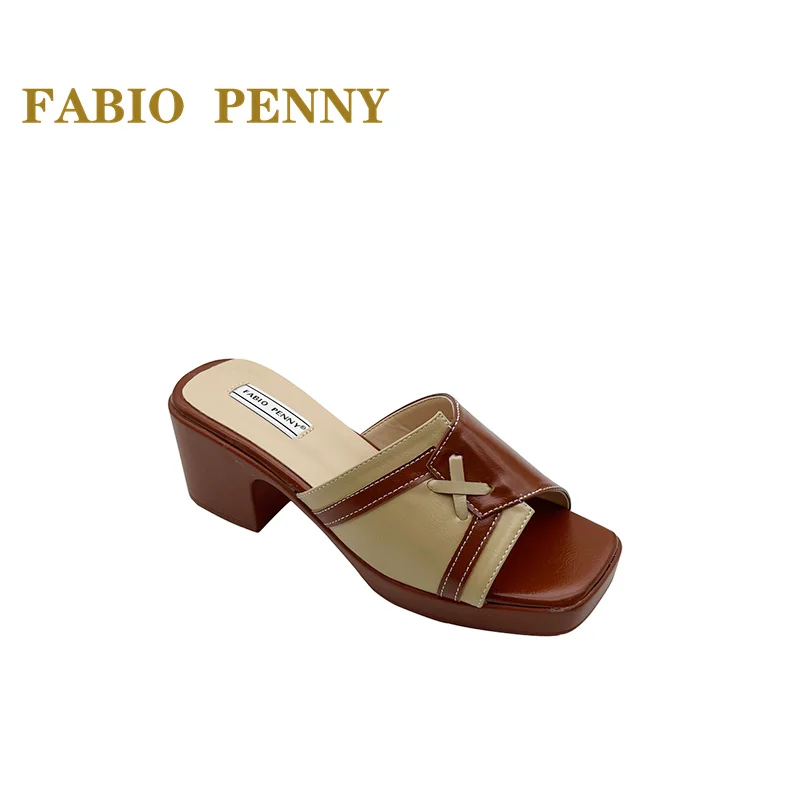 FABIO PENNY Summer fashion holiday casual women\'s slippers with color matching