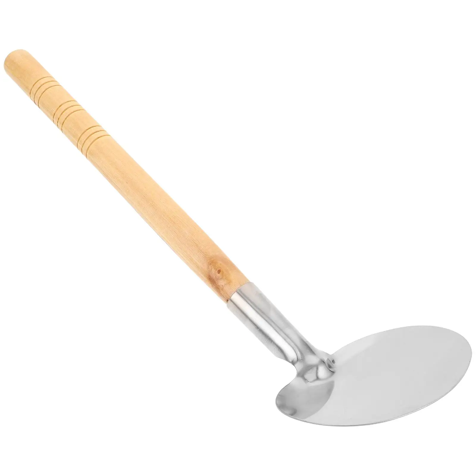 

Wok Spatula Stainless Steel Cooking Tools Kitchen Utensil Wooden Handle Nonstick Surface Multifunctional Burger Pancake