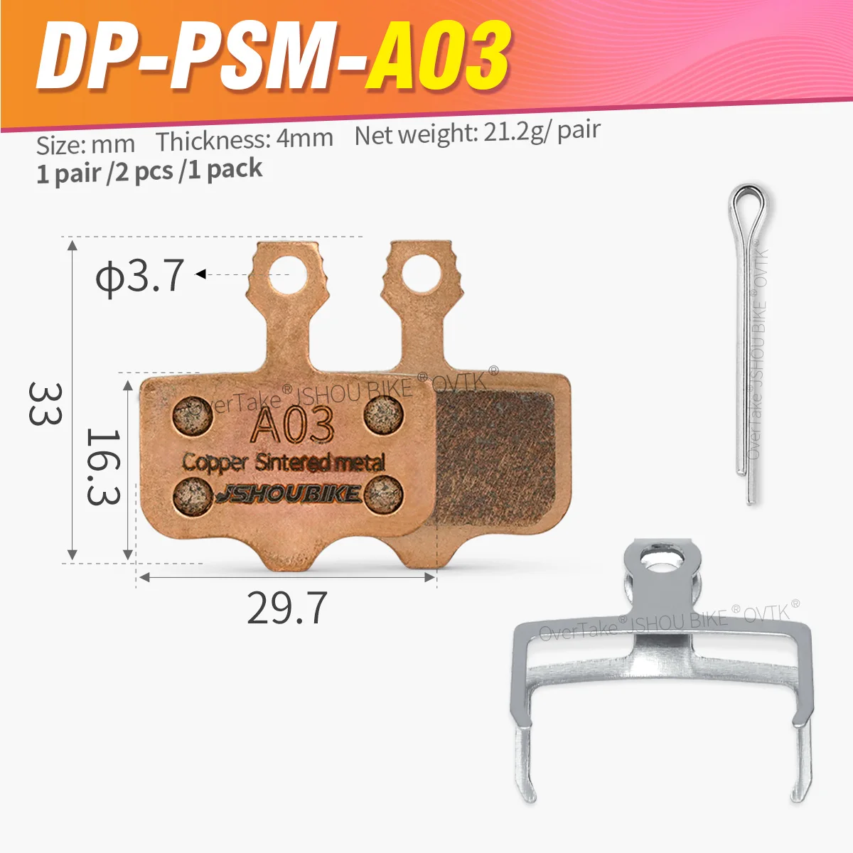 AliExpress JSHOU BIKE JSHOUBIKE 1/2/4/6/8/10 pairs Sintered Metal hydraulic brake pads for SRAM E1 E3 E5 E7 E9 CR ER,XX,XO,DB1,DB3,DB5,NUTT