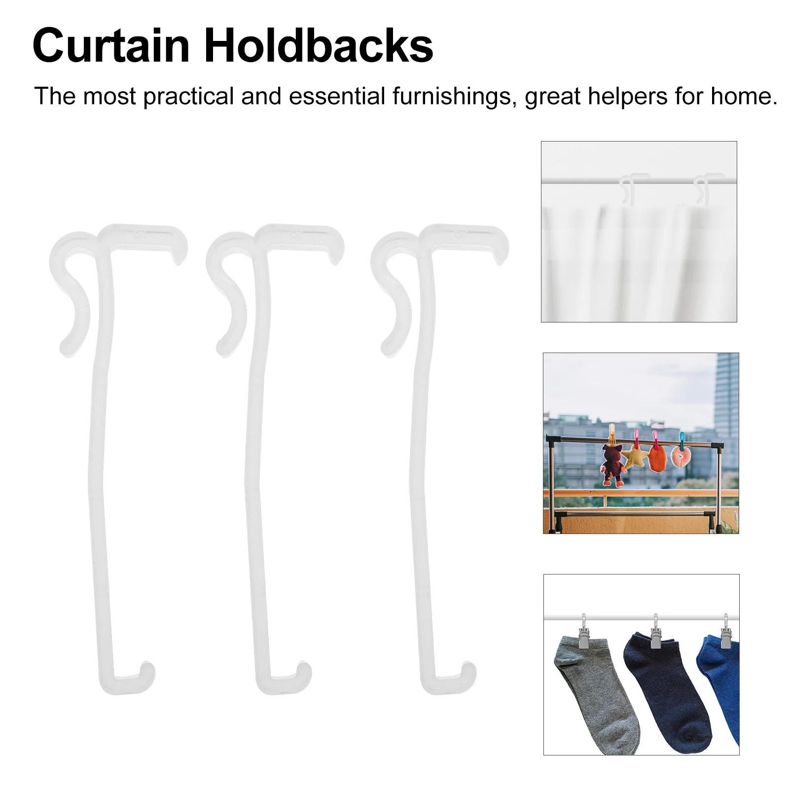 

10pcs Vertical Curtain Clip Latch Clips Hinge Accessories Plastic Curtain Clamps Hidden Window Valance Retainer Affordable