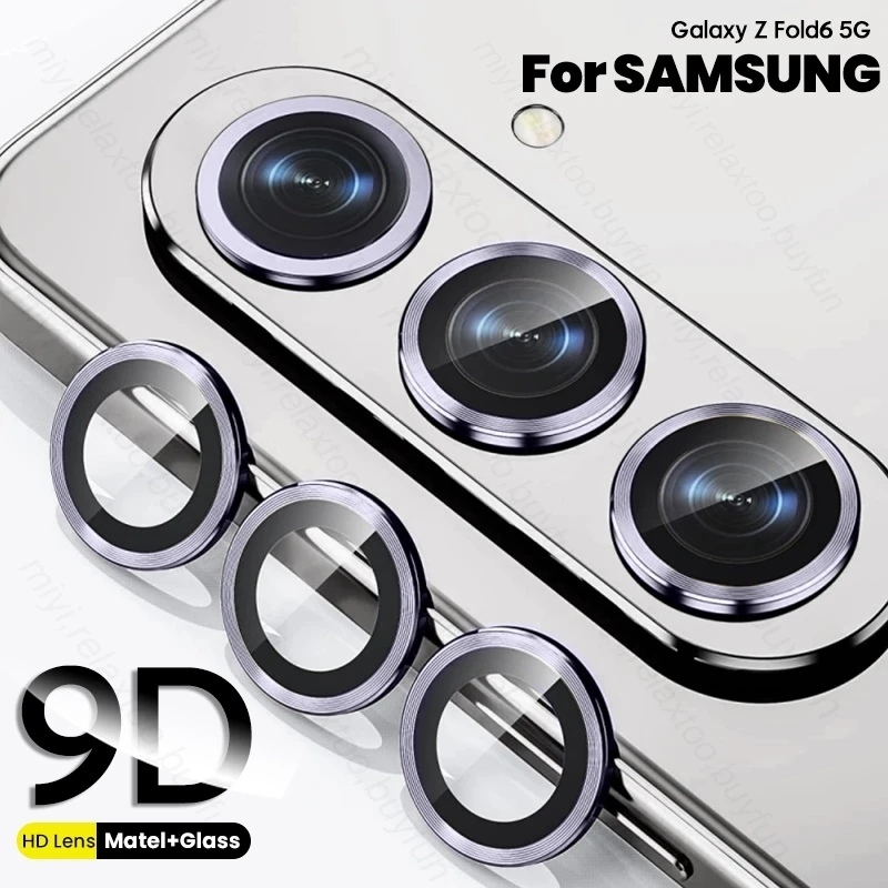 Samsungs ZFold6 Case 9D Tempered Glass Camera Protect For Samsung Galaxy Z Fold6 Fold 6 5G 2024 10H Aluminum Alloy Ring Lens Cap