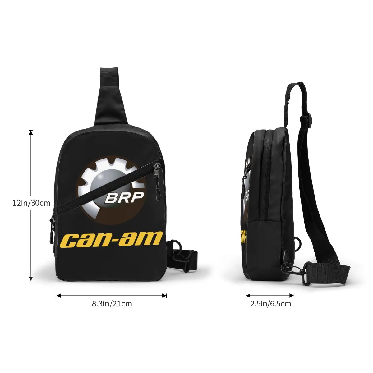 Mochila cruzada con logotipo BRP ATV Can Am para hombre, bolso de hombro de pecho personalizado para viaje, senderismo, Daypack