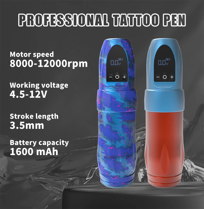 

YILONG Tattoo Machine Pen 1600mAh Wireless Power Supply Permanent Makeup Coreless Motor Direct Drive Tattoo Gun For Art