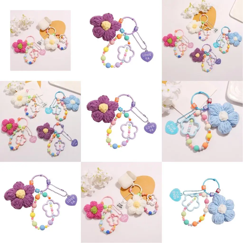  Oversized Floral Keyring Alloy Metal Accessory Vibrant Gift for Her