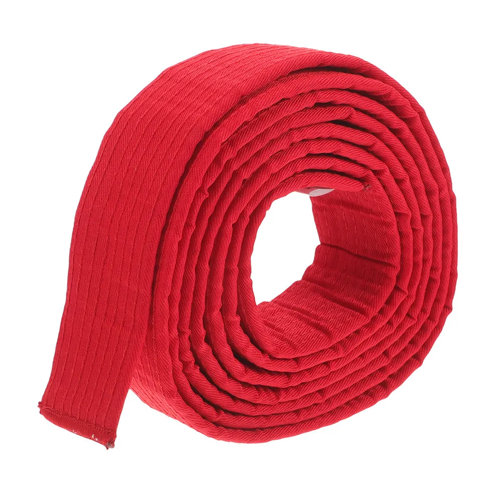

Cotton Taekwondo Belt Red Unisex Training Belt for Martial Arts Karate Sparring Competition Waist Support Adjustable