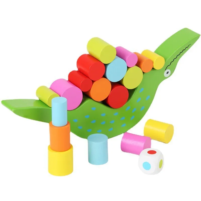 Crocodile Balance Beam Children's Stacking Fun Puzzle Building Blocks