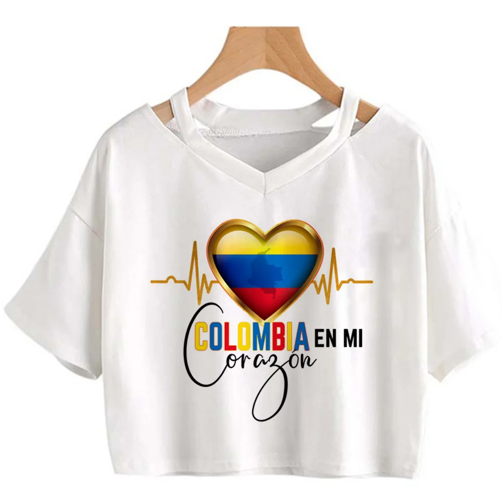 Colombia t-shirts women funny designer comic Tee female funny clothes