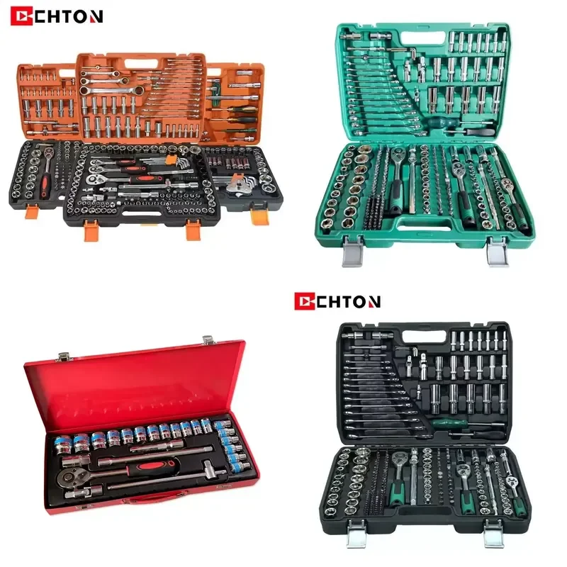【CHIMU HOME】 Professional Automotive Tool Set with Socket Wrenches Ratchet Handle and Extension Bars for Vehicle Repair