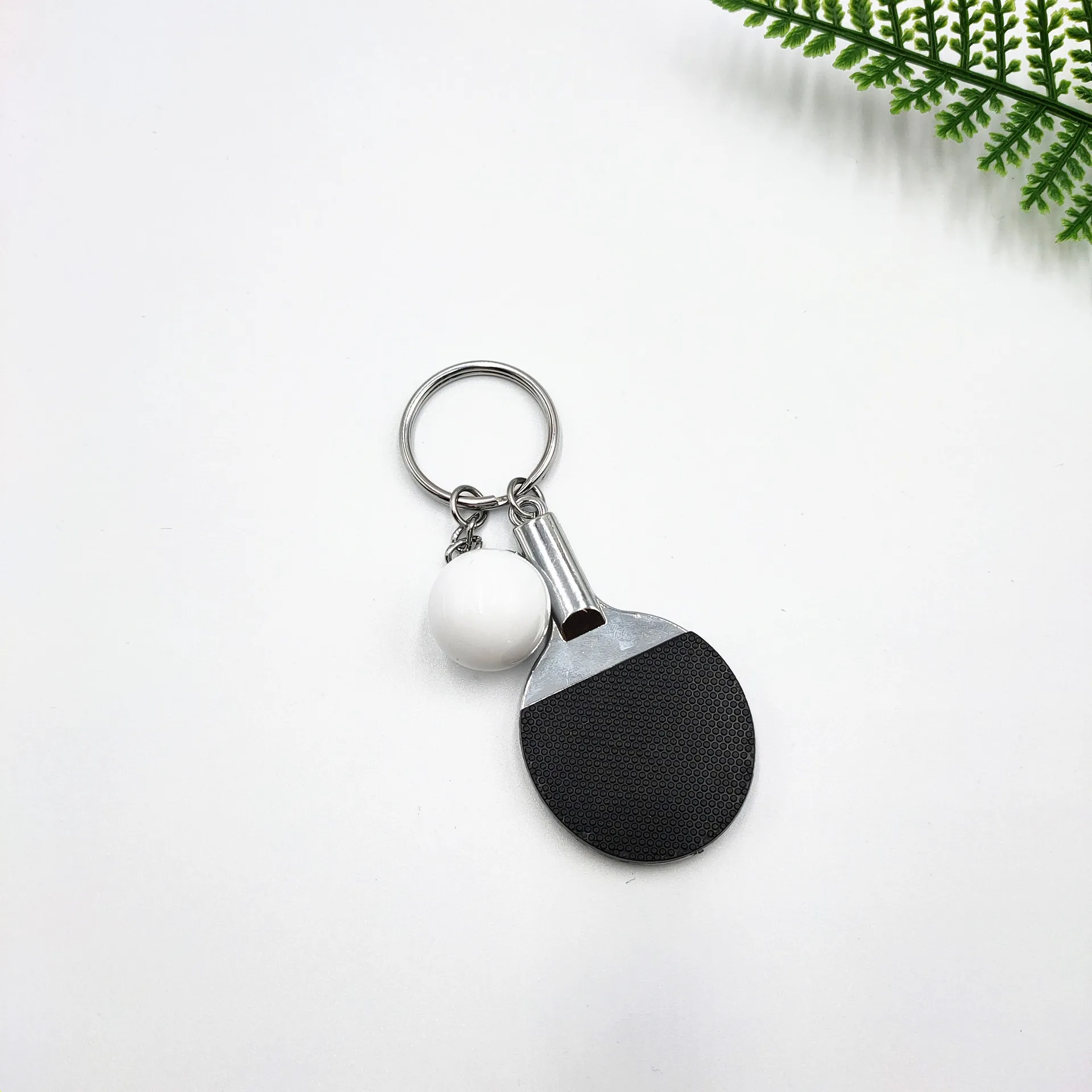 Table Tennis Key Chain Pendant Simulation Mini Table Tennis Racket Key Ring Bag Pendant Decoration Souvenir Gift New