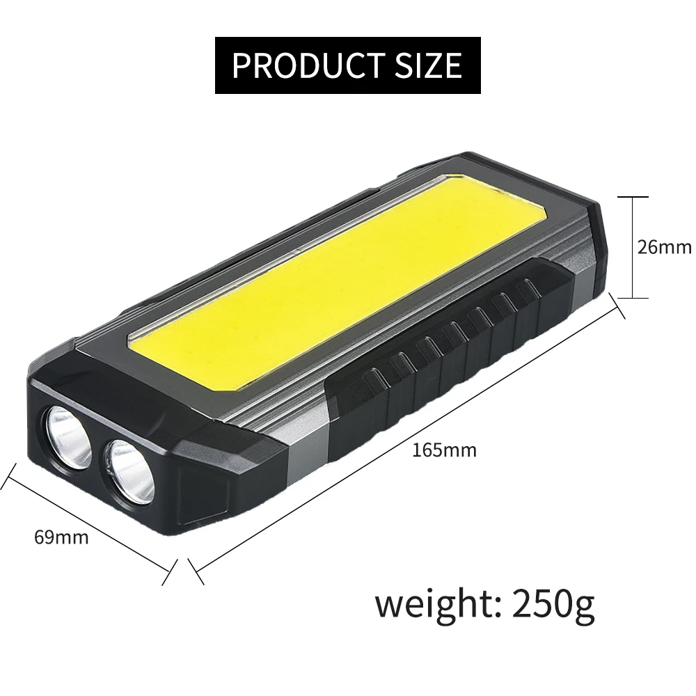 1PC LED Work Car Repair Light USB Charging Repair Light With Magnet Multifunctional COB Strong Light Flashlight