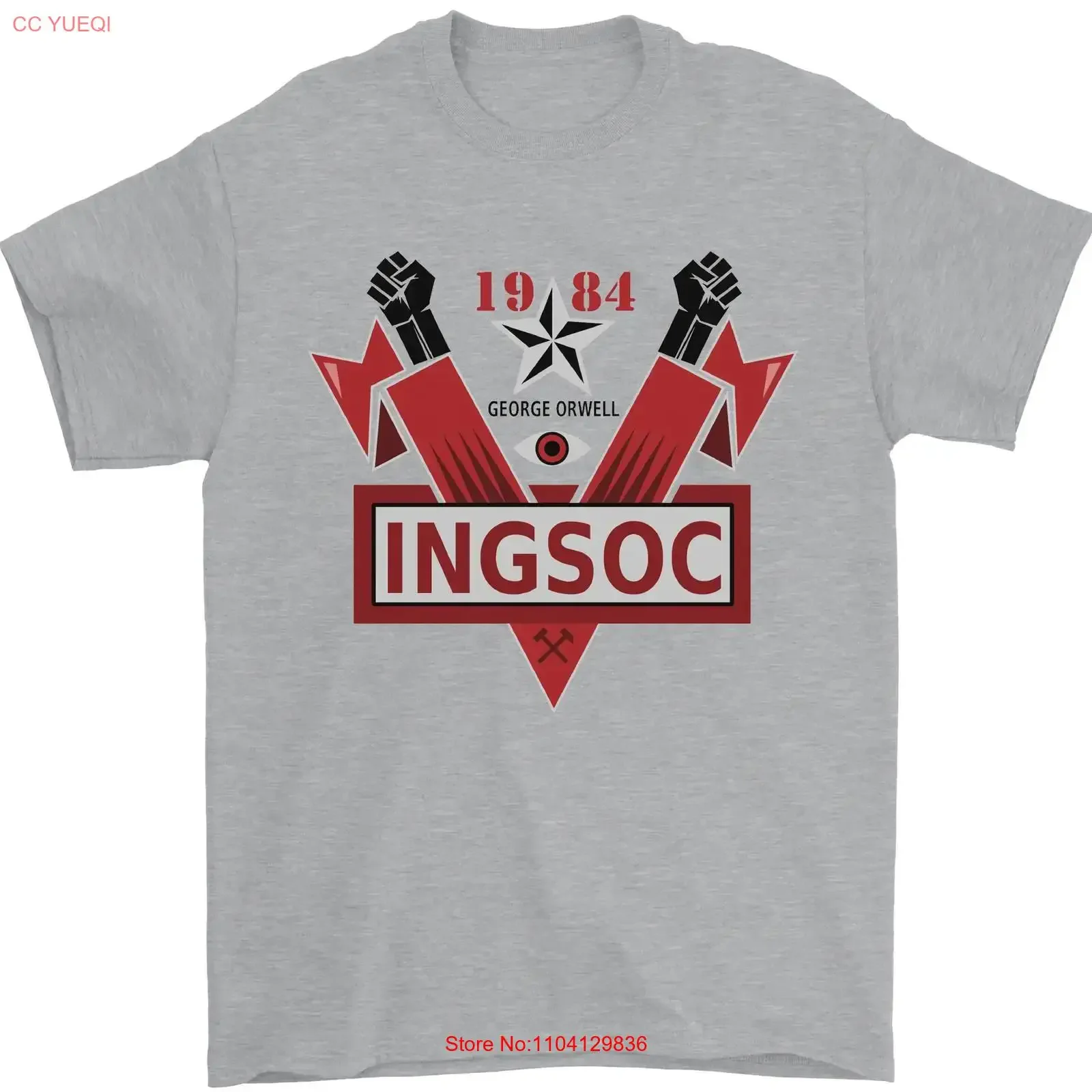 INGSOC George Orwell English Socialism 1994 Mens T Shirt 100 Cotton vintage Washed homme designer clothes Stylish Casual Unisex