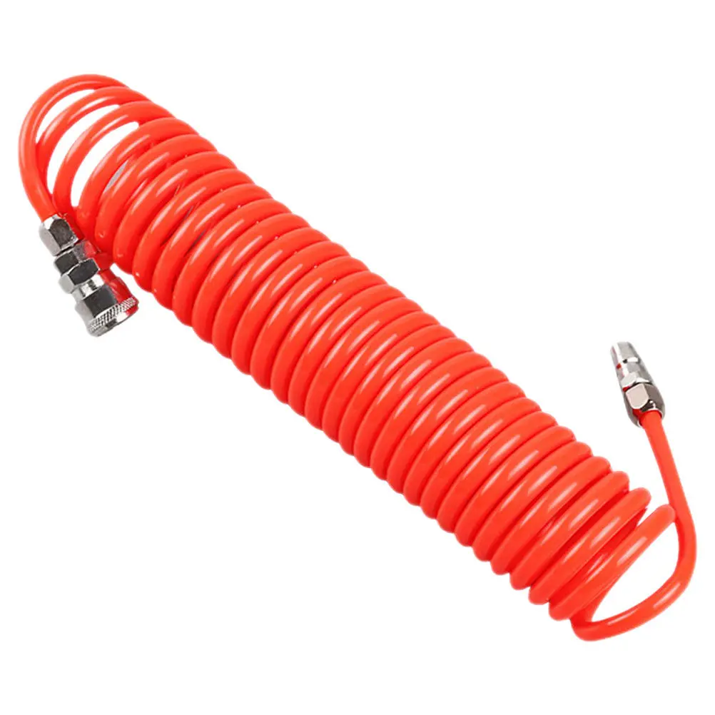 Air Compressor Spring Hose 50Ft Flexible Air Tube Replacement High Pressure Resistant for Workshop Use Easy Installation - view 2