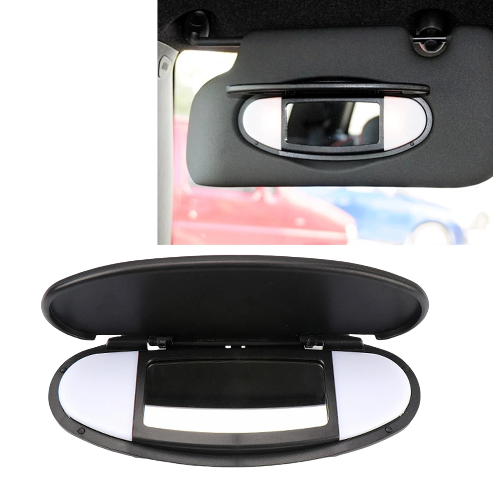 Car Interior Sunshade Panel Housing Vanity Mirror Cover For MINI Cooper R55 R58 R60 2007-2014