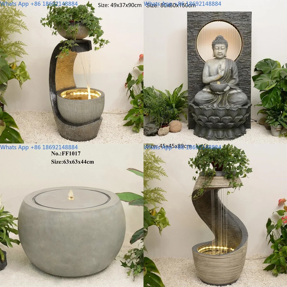 

Rockery Fountain Feng Shui Wheel Attracting Wealth Flowing Water Ornament Living Room Circulating Water Floor Office Decoration