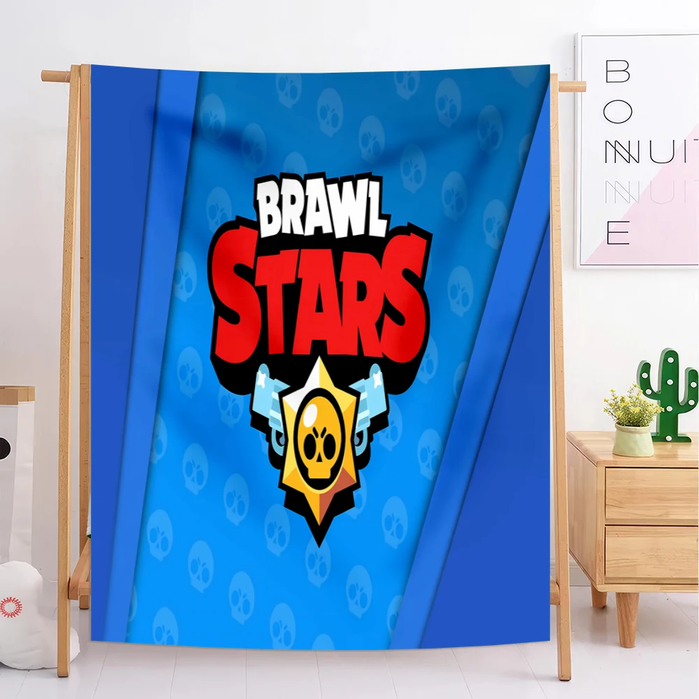 130x150cm Braws-Star Blankets Coral Fleece Plush Decoration Video Game Multifunction Lightweight Throw Blankets for Home