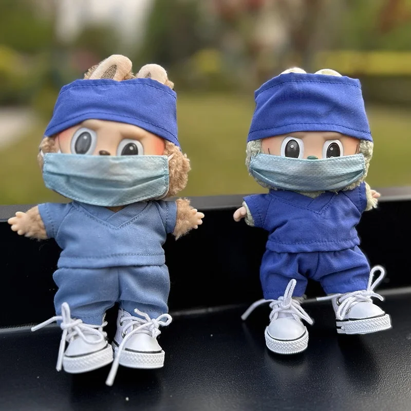 

Подходит для 17 см Labubu Doctor, одежда V1/V2/V3, аксессуары для кукол поколения, одежда для медсестры, костюм, милая одежда для ролевых игр, игрушки