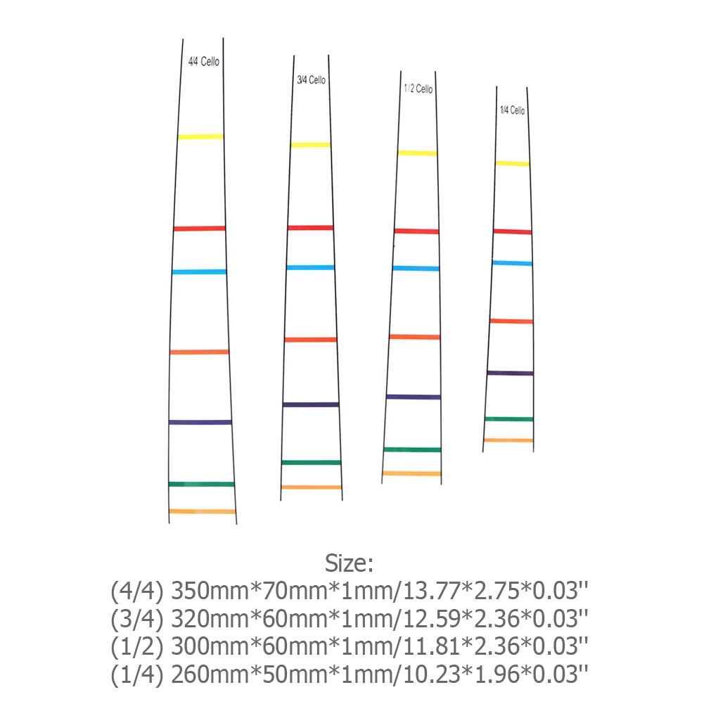 4/4 3/4 1/2 1/4 Positie Marker Decal Toets Fret Gids Label Vinger Grafiek Beginner Cello Sticker Accessoire