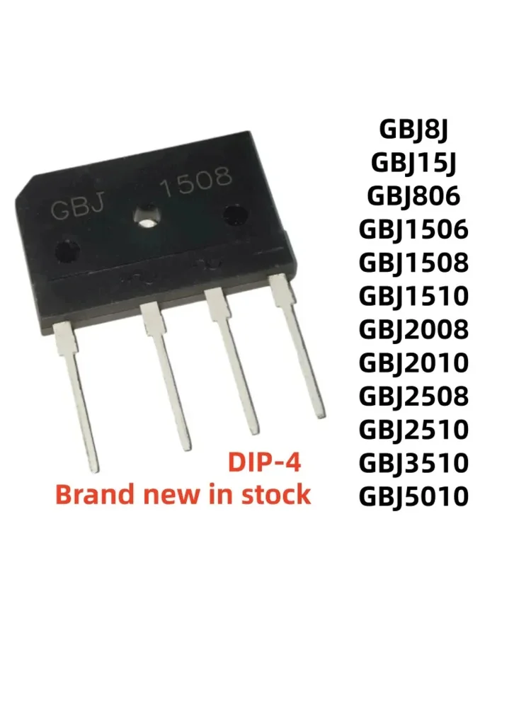 10 SZT. DIP-4 GBJ8J GBJ15J GBJ806 GBJ1506 GBJ1508 GBJ1510 GBJ2008 GBJ2010 GBJ2508 GBJ2510 GBJ3510 GBJ5010 nowe, dostępne od ręki — zdjęcie produktu 7