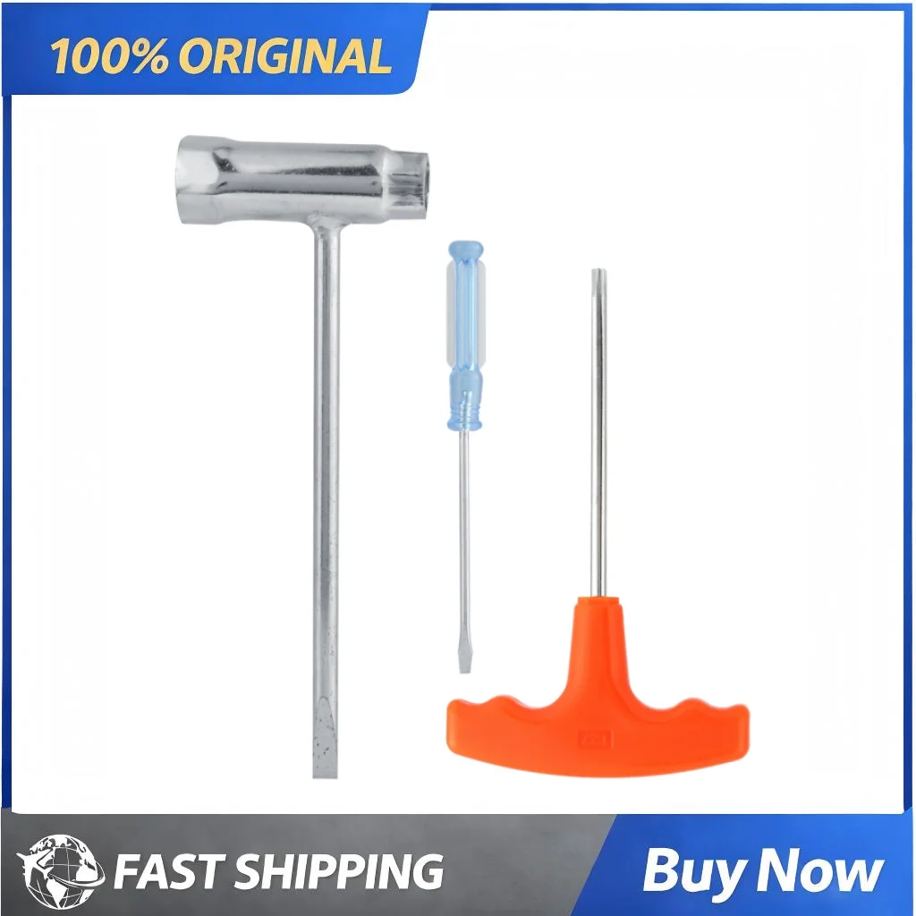 3 pçs conjunto de chave de ferramenta de motosserra chave de soquete chave de fenda portátil acessórios de motosserra leve/fácil de armazenar