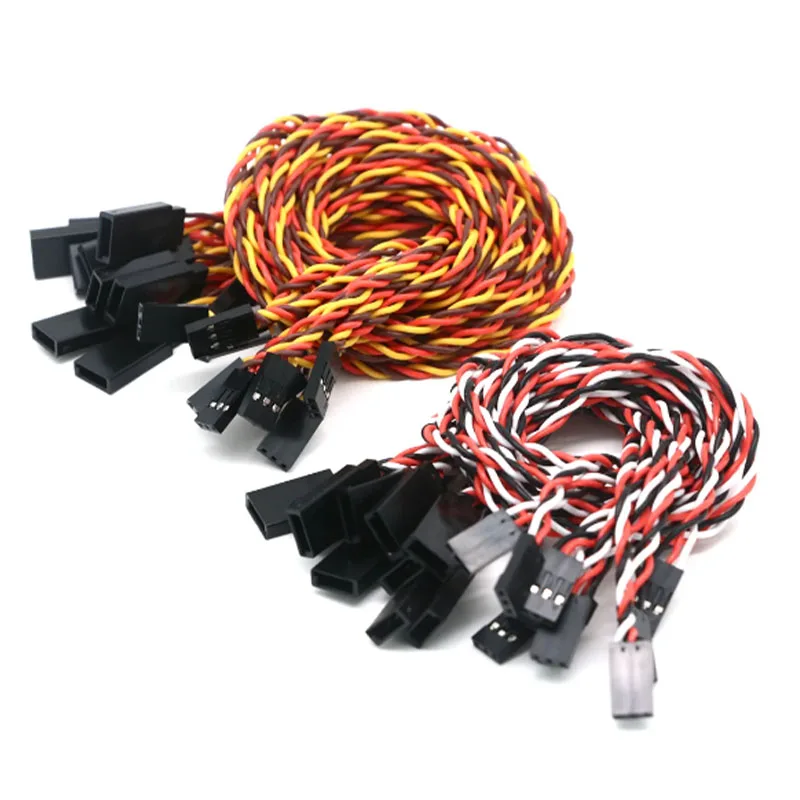 10pcs 10cm/15cm/20cm/30cm/50cm/100cm RC Servo Extension Cord Cable Wire Lead JR For RC Helicopter Ariplane Fixed-Wing Drone