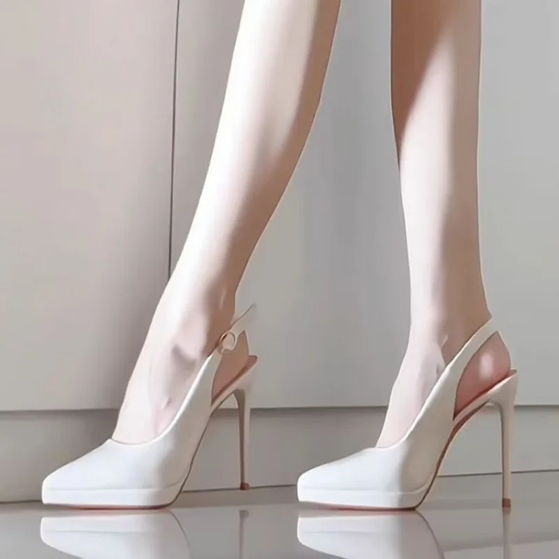 

Summer Fashion Ankle Buckle Sandals Women's Wedding Banquet Shoes Pointy High Heels Thin Heels Sexy Party Ladies Pumps