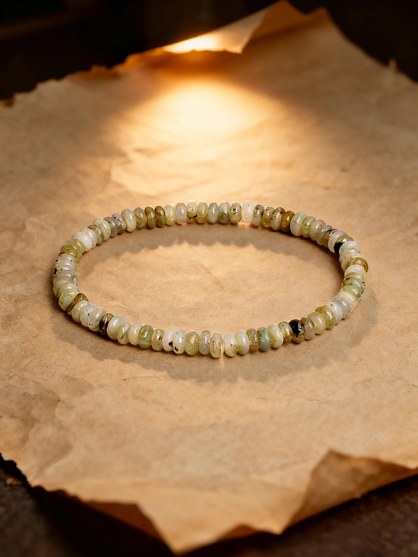 الحجر الطبيعي رمادي اللابرادوريت سوار المعداد حبة 4x2 مللي متر للطاقة الريكي شفاء حسن الحظ سحر ومشاعر إيجابية مجوهرات هدية