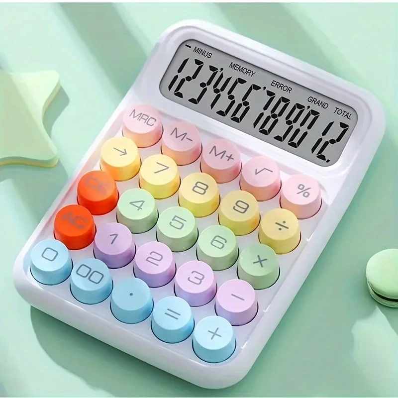 Dopamine Candy Color Calculator Large Display Mechanical Dot Keyboard Back  To School Supplies Students/Financial Stationery image 4