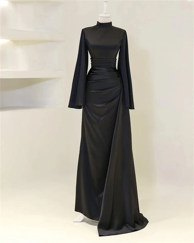 JDYカスタムバーガンディサテンラッフル高級イブニングドレスモダンスタイルウェディングパーティガウン