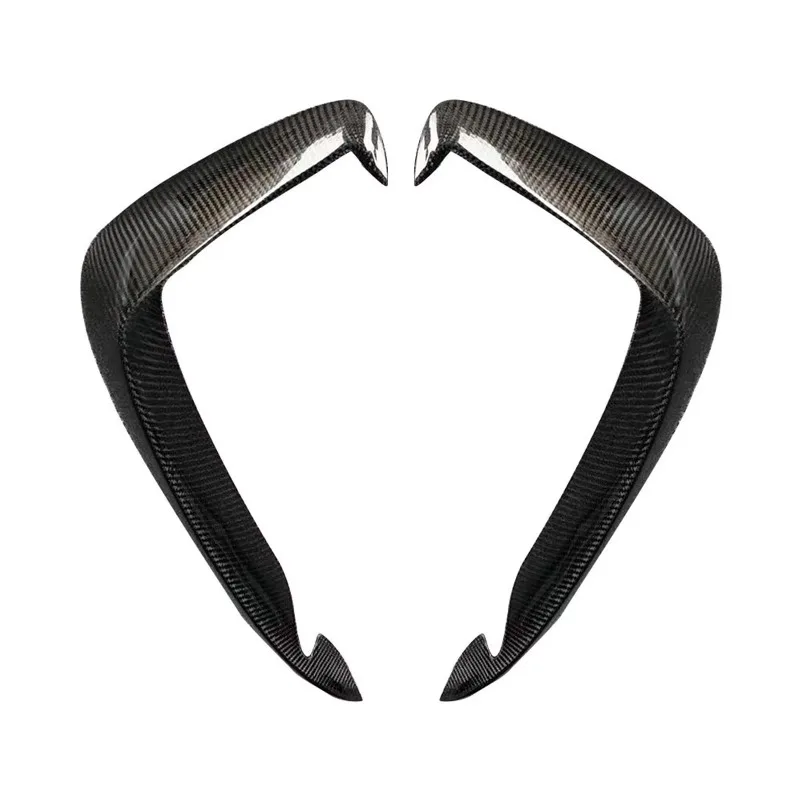 2Pcs Carbon Fiber Front Bumper Vent Fender Splitter Air Intake Decoration Cover Trim for Audi A3 A4 S3 S4 2017 2018 2019