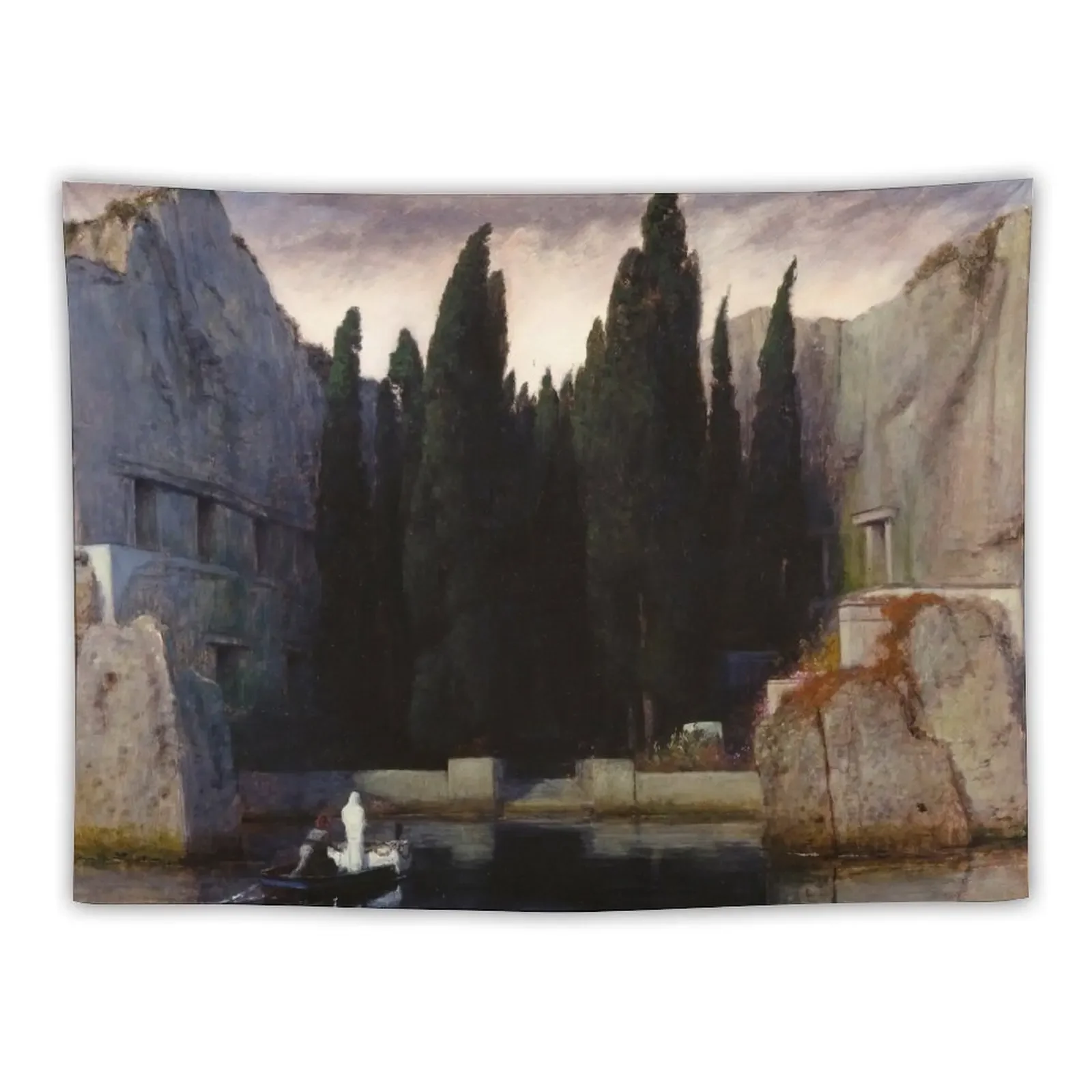 

The Isle of the Dead - Arnold Bocklin - 1883 Tapestry Decoration Aesthetic Home Decorating Tapestry