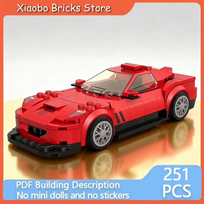 シティスピードチャンピオンモデル MOC ビルディングブロック イタリアンスポーツカー モジュラーテクノロジーギフト ホリデーアセンブル 子供のおもちゃスーツ