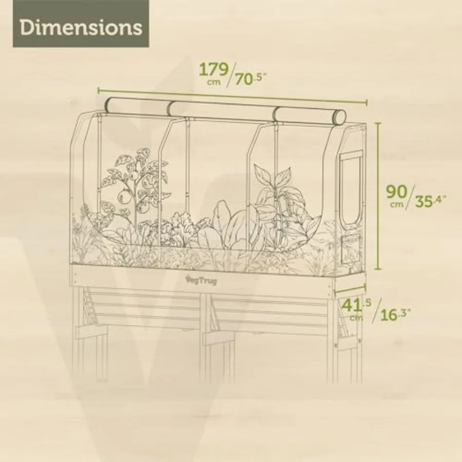 Greenhouse Frame and Multi-Cover Set for Wall Hugger Raised Bed, White Durable double-layer micro mesh insect protective cover