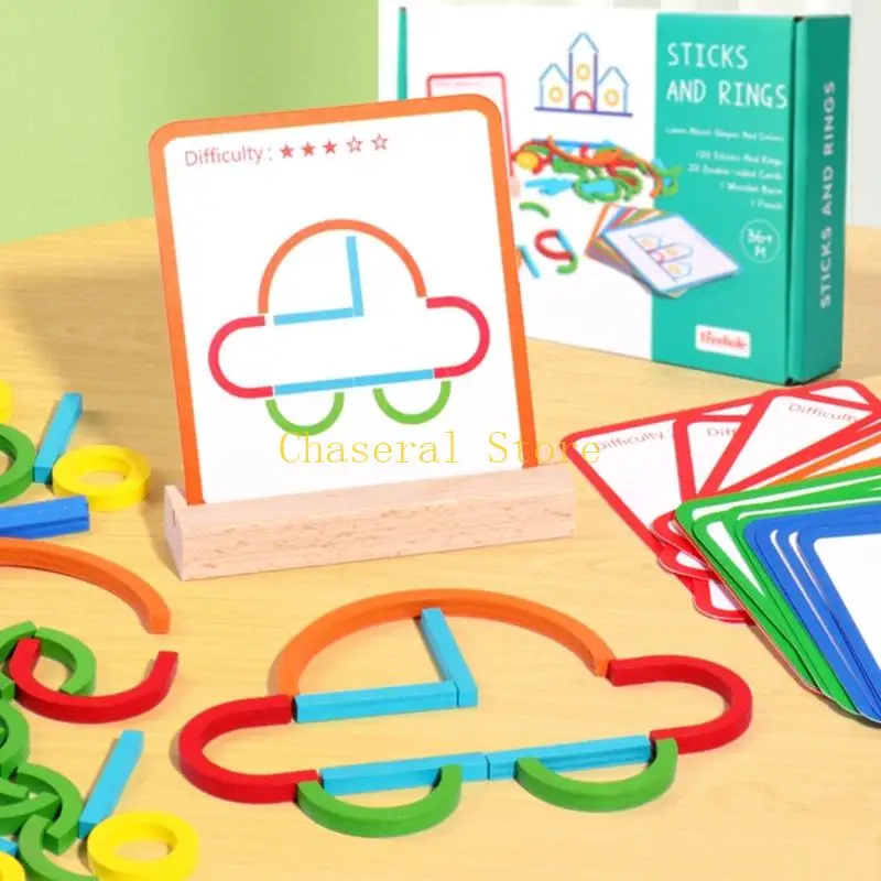 E7CE Colorful Building Block Puzzle Set For Space Learning Fine Motor Skill Building