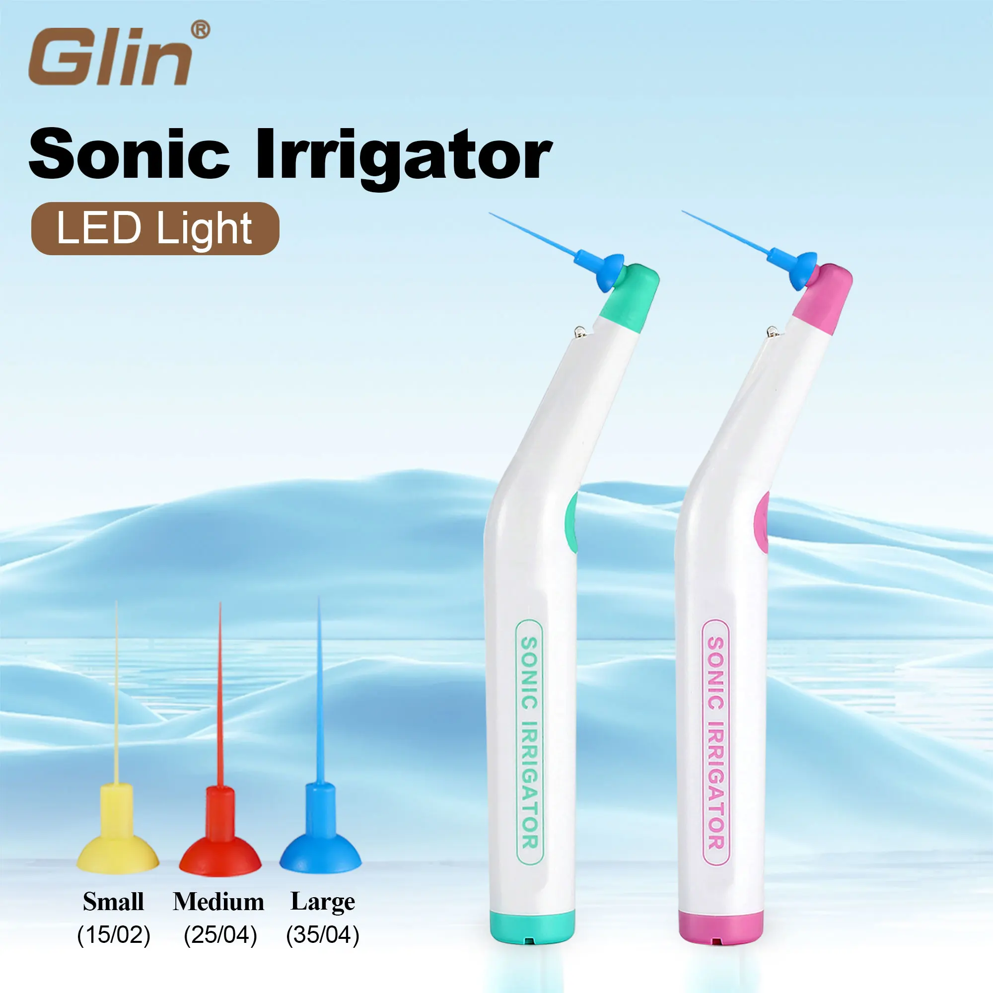 120 PCS Tips Dental Basic Oral LED Sonic Irrigator For Root Canal Treament Wireless Dentist Vibration Endo Cleaning Instrument